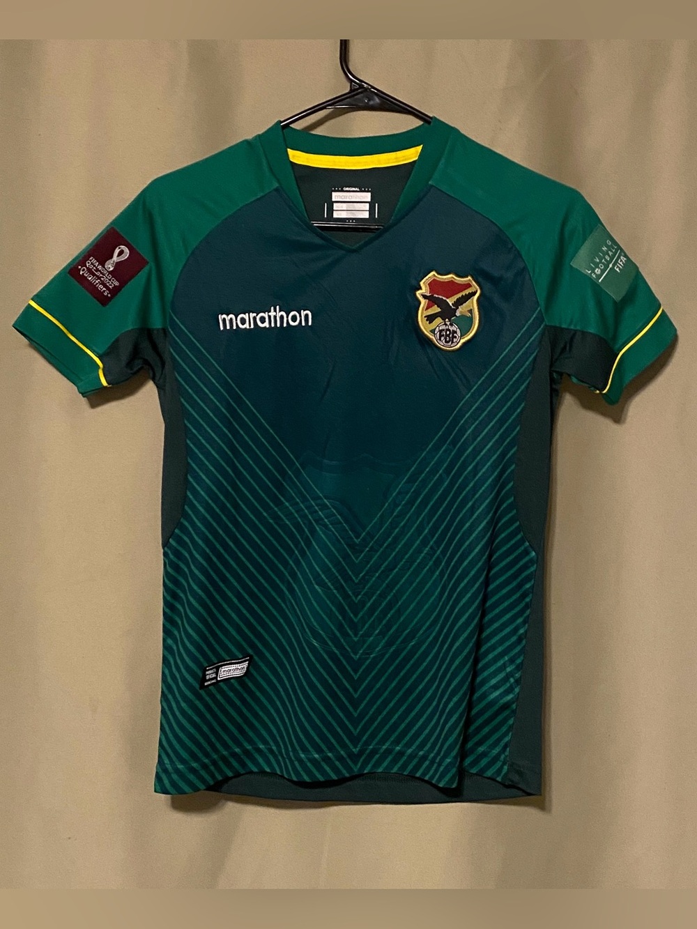 Marathon Bolivia 2022 World Cup Qualifiers Playoffs Home Jersey Youth Size 12